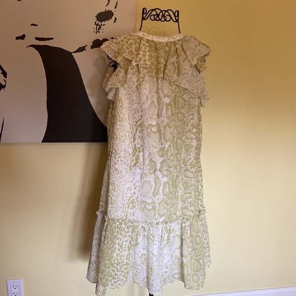 AllSaints Ali Noche Mini Dress in Lime Green - Size 6 - Picture 10 of 15
